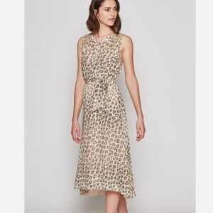 Joie Corrin Beige and Brown Leopard-Print Sleeveless Maxi Dress